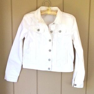 Girls White Jean Jacket